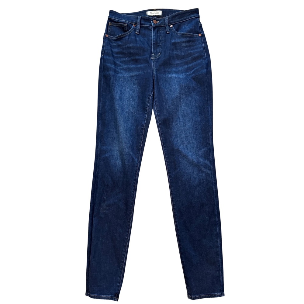 Madewell Curvy High-Rise Skinny Jeans Dark Wash Indigo 29T Tencel Stretch